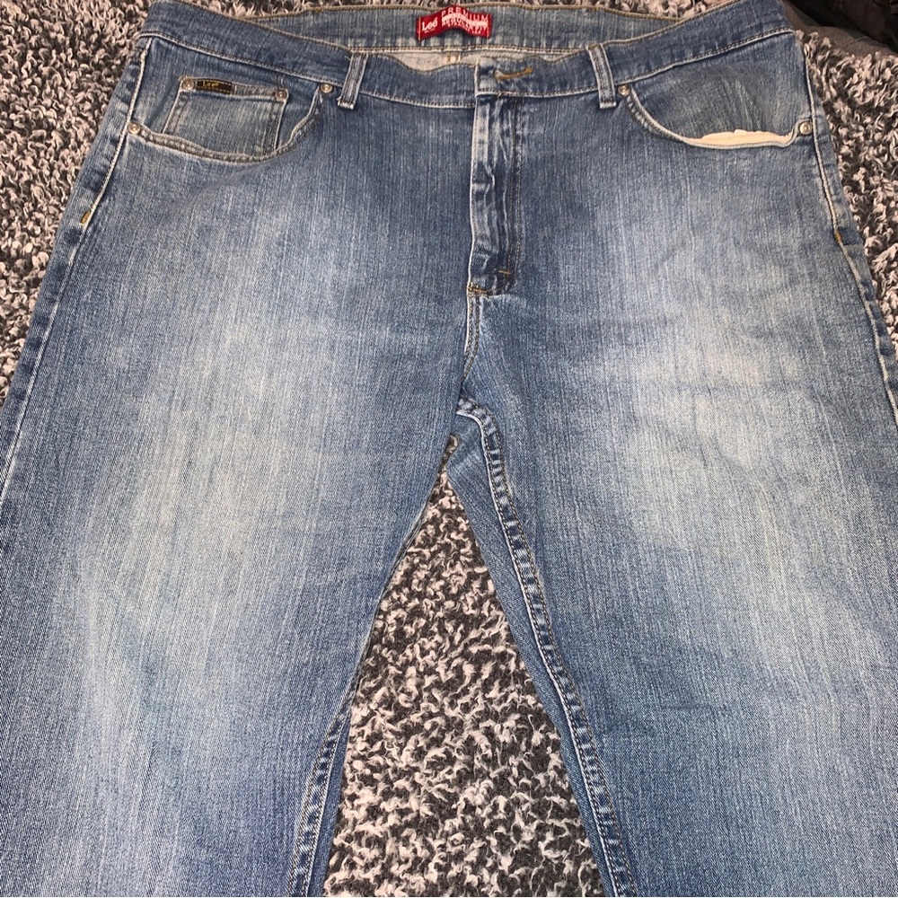Lee Mens Premium Select Relaxed Fit Straight Leg Denim Jeans 42 x 30